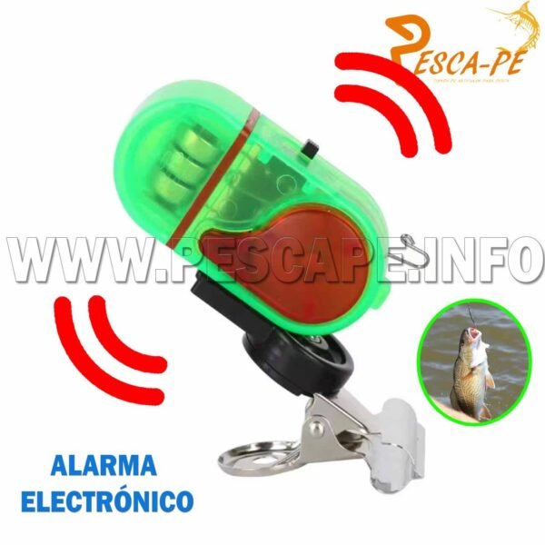 Alarma para pesca electrónica con luces LED (3 pilas)