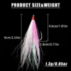 Kit señuelos Barba de chivo para corvinas + anzuelo | Pink/White 5 pcs - Imagen 4
