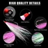 Kit señuelos Barba de chivo para corvinas + anzuelo | Pink/White 5 pcs - Imagen 3