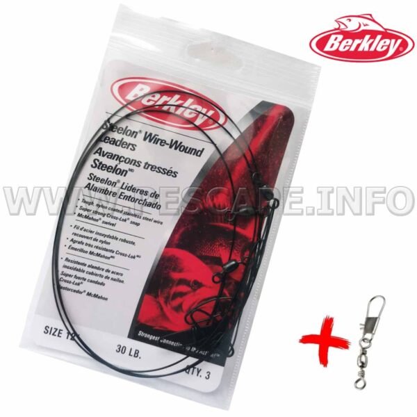 Berkley Steelon Wire Wound Líderes de size: 12" Cap: 30lbs | 3pcs IND. PACK