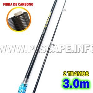 Caña Fibra de carbono 3.0m Toray camuflado Blue Spinning Glossy