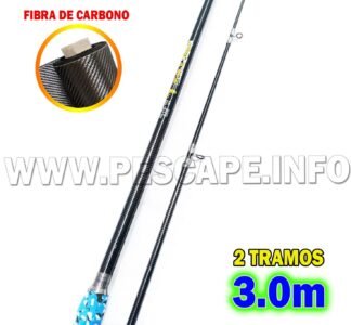 Caña ABUSHA Fibra de carbono 3.0m Toray camuflado 20kg Blue Spinning Glossy XXH 8-120g