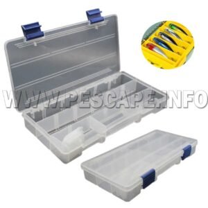 Caja organizadora de pesca 15 rejillas transparente