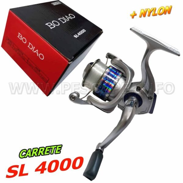 Carrete de pesca SL4000 Bo Diao + Monofilamento Alum | Ind. Pack