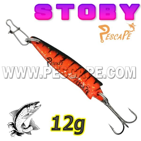 Cuchara Stoby Spoon Lure Cucharilla para Trucha Toby Efectivo 12g Tiger Orange