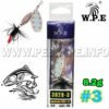 Cucharilla W.P.E SPINNER para trucha Alta Calidad 8.2g Cuchara Turbo celta | Griss Blue #3