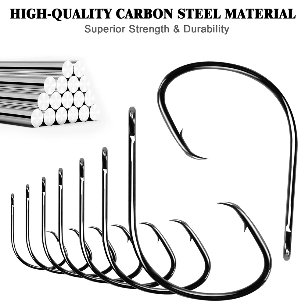 Kit de anzuelos de pesca Goture #5/0 acero alto en carbono 50 unids - Imagen 3