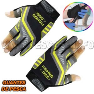 Guantes De Pesca Antideslizante transpirable | Black Yellow