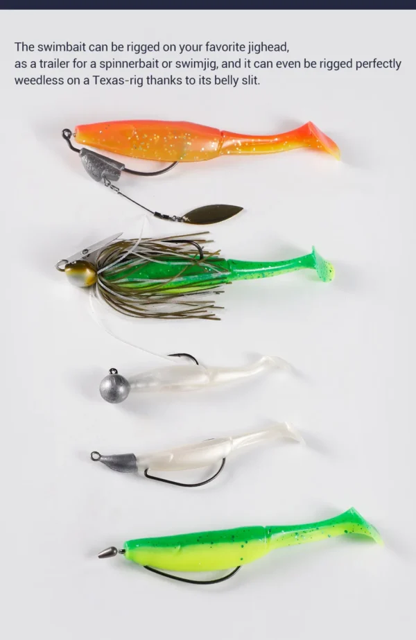 Vinilo NOEBY Soft Lure Cabrillas lenguados 10cm (4 pcs) 9.7gr – Blanco - Imagen 2