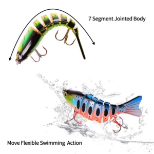 Señuelo de pesca anudado sumergido Minnow Realista 3D (1 pcs) Color4