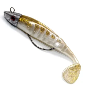 Jig vinilos de Pesca Aritificial 27gr + Jig 20G Gold White (3pcs)