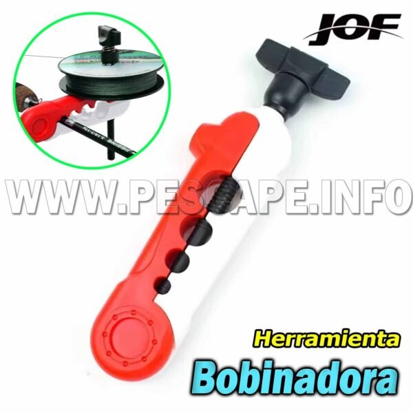 Herramienta Enrollador de línea de pesca portátil Bobinado (Blanco Rojo)