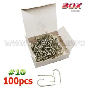 Caja Anzuelos de pesca #10 Acero inoxidable (100pcs)