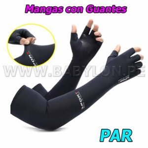 Mangas completo con Guantes Protectores de brazo para Pesca | BLACK