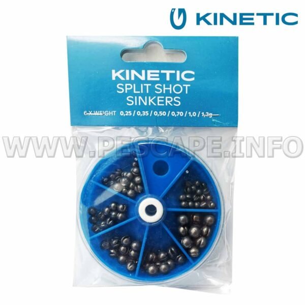 Plomada Kinetic Surtido de plomos de tiro partido 6 Medidas — IND. PACK