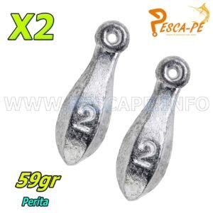 Plomo Tipo de pera 2oz de pescar 59grs (2und)