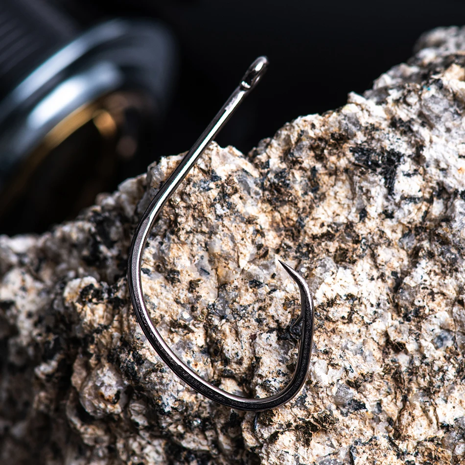 Kit de anzuelos de pesca Goture #5/0 acero alto en carbono 50 unids - Imagen 5