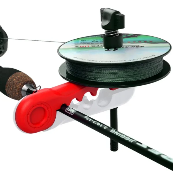 Herramienta Enrollador de línea de pesca portátil Bobinado (Blanco Rojo) - Imagen 3
