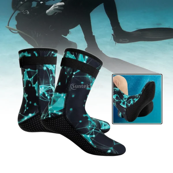 Media de Buceo Neopreno Buzo azul Nailon MATERIAL PREMIUM ANTIDESLIZANTE CÓMODO