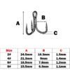Anzuelo triple Para señuelos Alto en carbono #4 - 10pcs Bolsa - Imagen 2