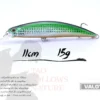 Kit de señuelos valortac Minnow jerkbait wobblers 3 pcs | set #3 - Imagen 3