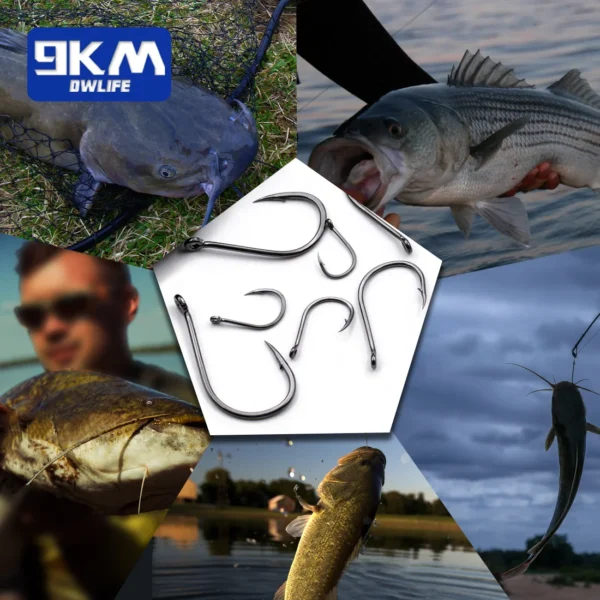 Anzuelos de pesca 9KM Agua salada #15 Gap-13.1mm 100pcs - Imagen 2