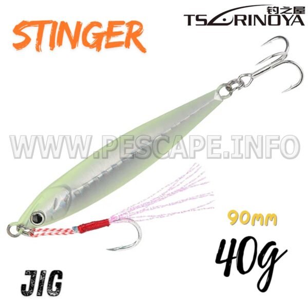 Señuelo Metal Jig TSURINOYA STINGER 40g Jigging 3D realista | Color 1