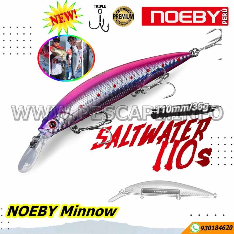 SEÑUELO DE PESCA PARA ROBALO BASS MINNOW SPINNING LIGERO