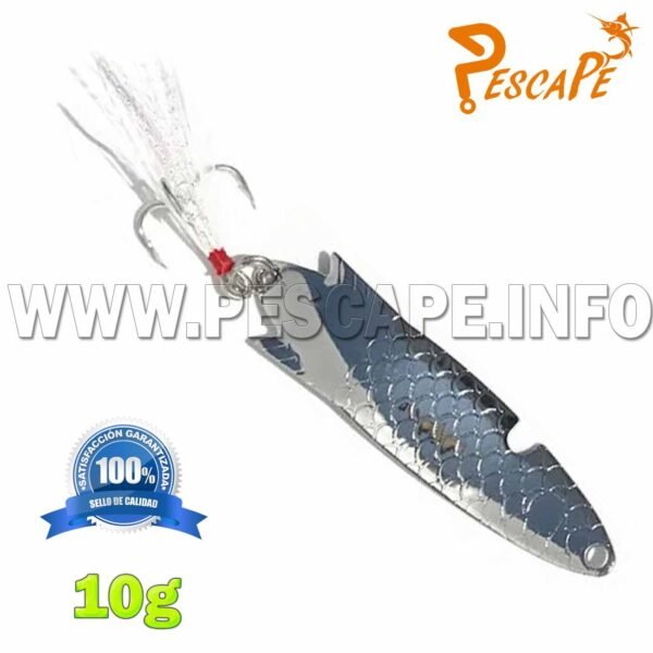 Señuelo Stoby de pesca para truchas Metal Duro 10g 6.9cm Plata