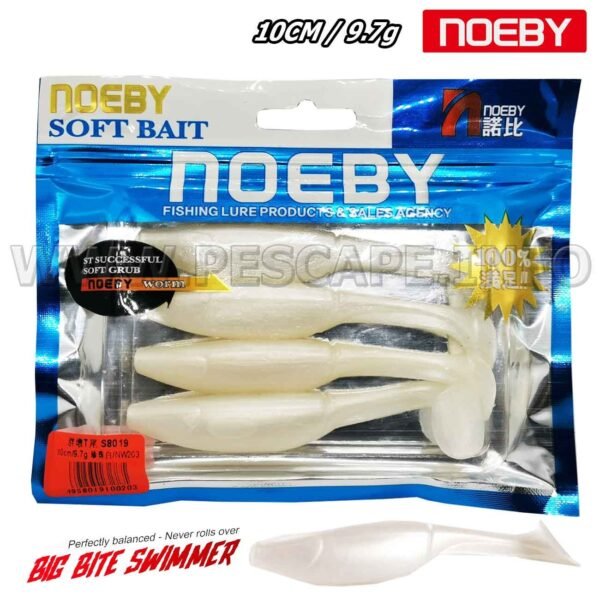 Vinilo NOEBY Soft Lure Cabrillas lenguados 10cm (4 pcs) 9.7gr – Blanco