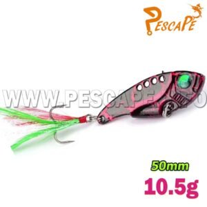 Señuelo cuchara 3D metal Wobble 10.5g SpoonBait 50mm Purple Black