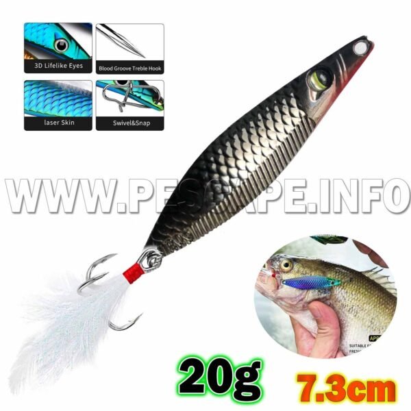 Señuelo de Pesca Jig Metal 3D Pesca Artificial 20g 7.3cm (1 und) Model 2