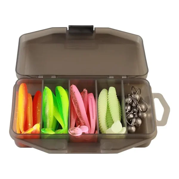 Juego de Vinilos de pesca con Plomo 33 piezas caja Resistente - Imagen 2