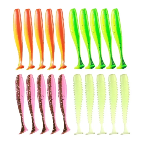 Juego de Vinilos de pesca con Plomo 33 piezas caja Resistente - Imagen 4