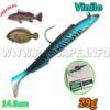 Vinilo de pesca Cabrillas Lenguados Señuelos Crankbait 14.5cm | 29g Blue Tiger