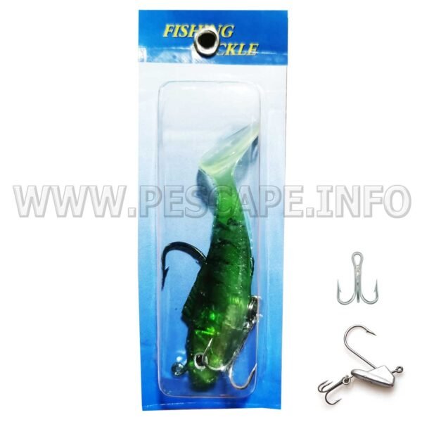 Vinilo para pesca con 2 anzuelos 6cm Señuelo realista 3D Color4
