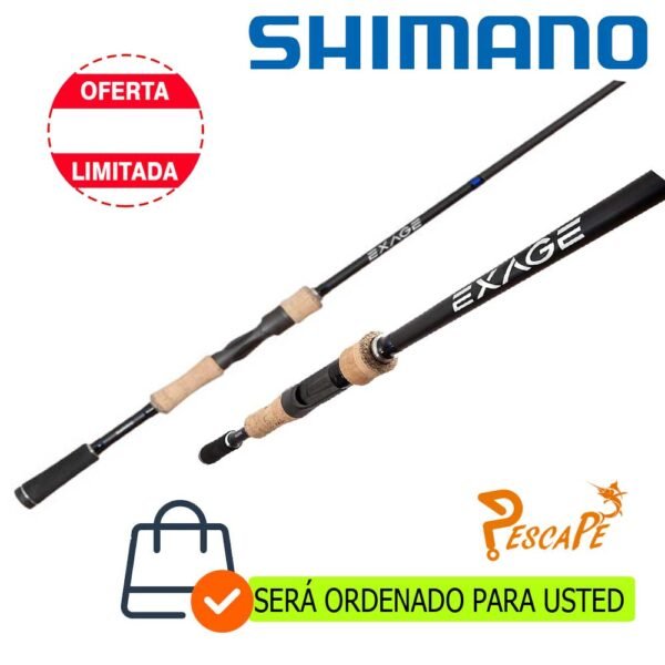 Caña Shimano Exage 2.13m 70MH 1pza 5.2-14g Acción Rapida