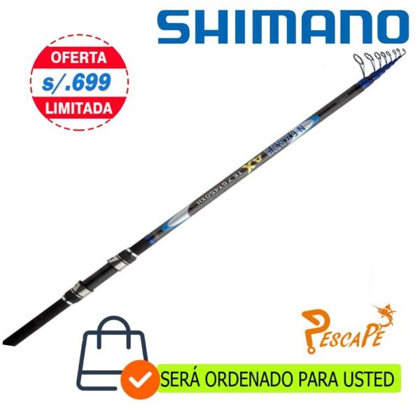 Caña Shimano Nexave AX 450 XH 30-100gr Telescópico 4.50 mts