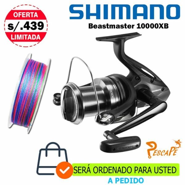 Carrete Shimano Beastmaster 10000XB Instant Drag SUPER SLOW OSCILLATION AR-C Pool X AERO WRAP