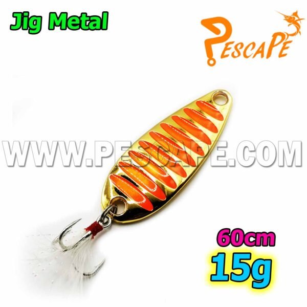Cuchara Señuelo de pesca 15g Gold para trucha de Metal dura (1 und)