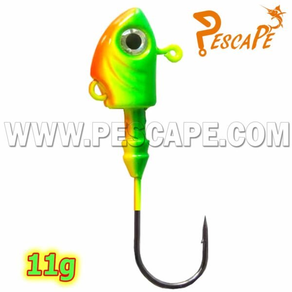 Plomo Jig Head Anzuelo con cabeza plomada 11Gr Verde (1und)