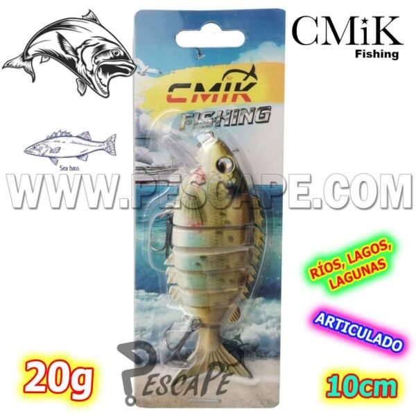 Señuelo de pesca Articulados Efectivo SwimBait 10cm 20gr Tilapia