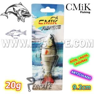 Señuelo de pesca Articulados Efectivo SwimBait 9.2cm 20gr Gray