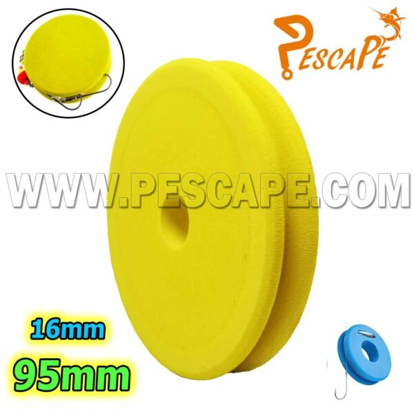 Tablero Esponja para Líder nylon línea de pesca EVA Aparejos Amarillo