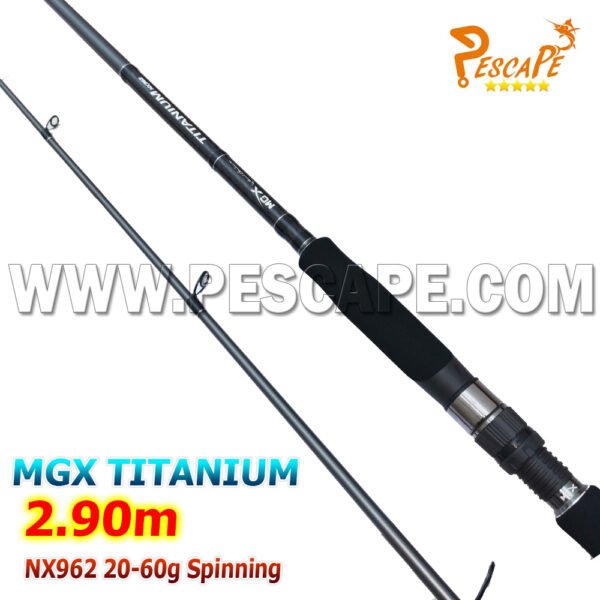 Caña MGX Titanium 2.90m NX962 20-60g Spinning Carbono TORAY Japonés - Imagen 2
