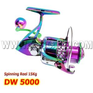 Carrete de Pesca 5000 Tornasolado DW Aluminio Bobina Metal Drag 15Kg