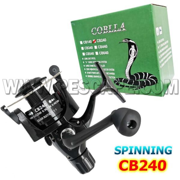 Carrete de Pesca Cobra Spinning Cobra CB240 Gear Ratio 5.1.1 Black
