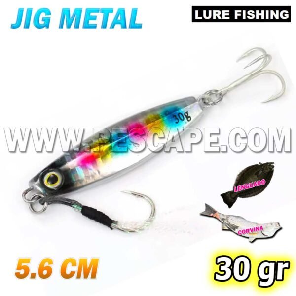 Jig Señuelo de Pesca Metal 5.6cm para Corvinas Lenguados 30g Lure Fishing Payasito