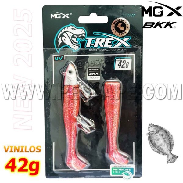Vinilo MGX Para lenguados Corvinas T-Rex 42g PINK