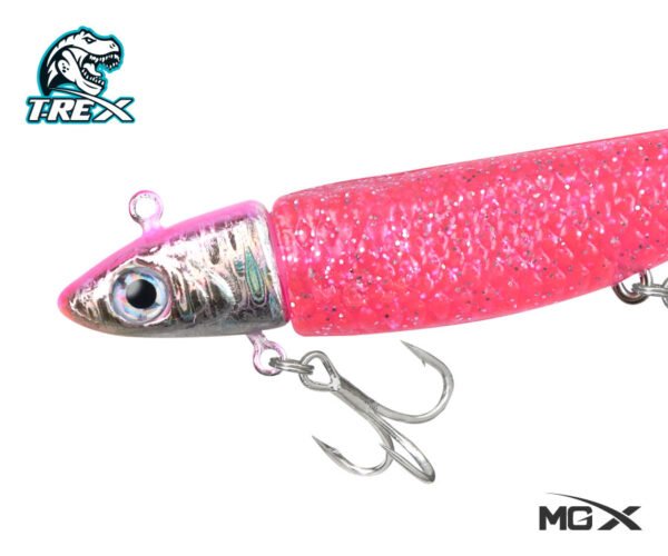 Vinilo MGX Para lenguados Corvinas T-Rex 42g PINK - Imagen 2
